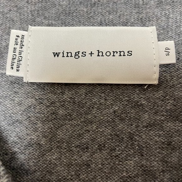 wings + horns Wool Cashmere Pullover Sweater Men's Small Business Casual Neutral - Picture 4 of 9